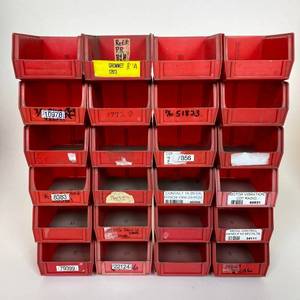lot 25 image: Small Plastic Parts Bins (24)