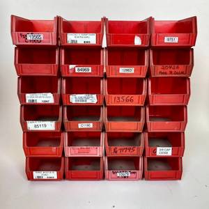 lot 20 image: Small Plastic Parts Bins (24)