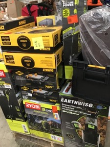 lot 11 image: Pallet of assorted outdoor tools, mailboxes, and more customer returns some maybe missing parts or need repair