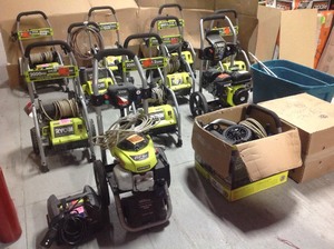 lot 27 image: Lot of assorted Ryobi Preassure washers customer returns
