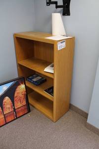 lot 133 image: Wood Bookshelf 4-Shelf
