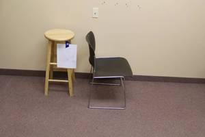 lot 157 image: Conference Chair, Wood Stool