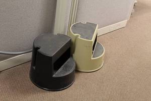 lot 185 image: Lot of (2) Rolling Step Stool 2-Step