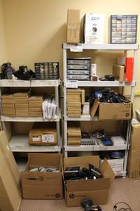lot 212 image: Lot of (2) Plastic Shelving Units