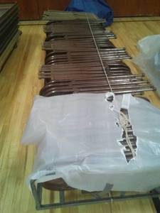lot 6 image: Metal Folding Chairs (52) with rolling storage cart.