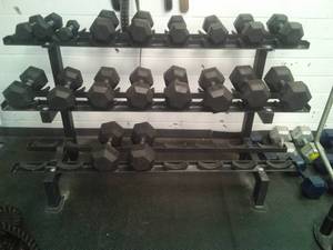 lot 56 image: Dumbbell set with rack