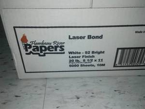lot 74 image: Laser Bond Case of Paper - 5000 sheets