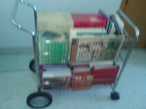 lot 89 image: Rolling metal cart with Books - Fabulous