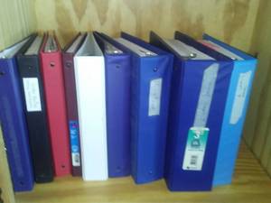 lot 96 image: 3 Ring Binders (9)
