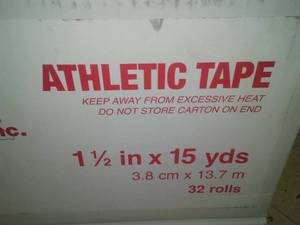 lot 465 image: 2 cases Athletic tape, 32 rolls each