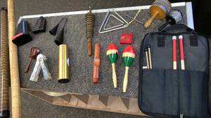 lot 359 image: Various percussion instruments - many.