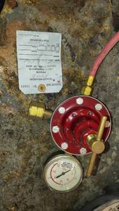 lot 150 image: Brazing Torch with rods and extra tip
