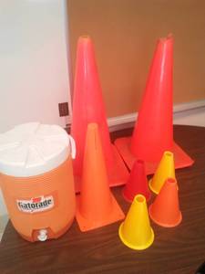 lot 483 image: Cones  Gatorade cooler