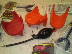 lot 762 image: Kicking tees (3), mouth guards (10) ball inflator. Loc class rm 101