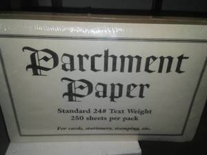 lot 510 image: Parchment Paper, Resume, Cards and more Some Never opened. Loc Admin 110