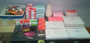 lot 783 image: Forms, paperclips and more. Loc Admin 110