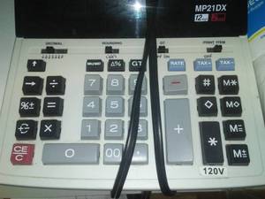 lot 785 image: Canon MP DX calculator with paper, excellent. Loc Admin 110