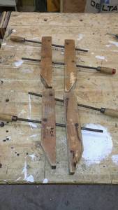 lot 155 image: 2 Jorgensen Wood Clamps 1 #4, 1 #5