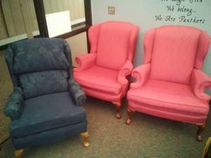 lot 795 image: 3 Wing back chairs Nice Loc Admin 110