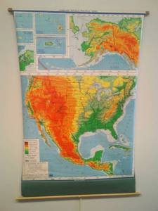 lot 580 image: U. S. Map Landform Physical & Political Series. AJ Nystrom. 66  42. Loc Lbryadmin Office