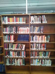 lot 595 image: 12 Shelves of Library Books BOOKS  ONLY (CAU-EVA) And more  See Pics, Loc Rm 111 Lbry