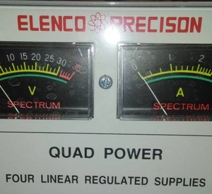 lot 642 image: Elenco Precision Quad Power 4 Linear Regulated Supplies. Sci Rm 99
