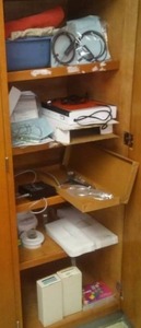 lot 669 image: Cabinet with Misc. Science Instruments. Sci Office Rm 99