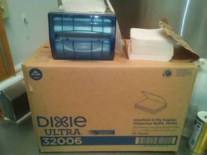 lot 300 image: Dixie Napkin Dispenser, 6000 plus napkins