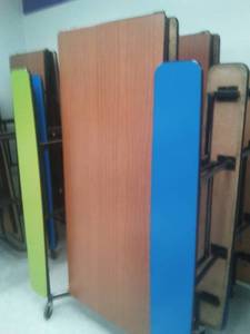 lot 225 image: 2 Folding Table with Benches