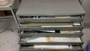 lot 430 image: Drafting storage cabinet, and much more.