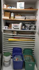 lot 434 image: Art Room. Contents of cabinet shown. Look closely.