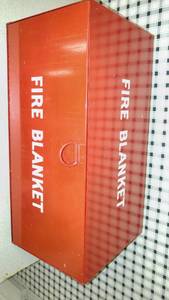 lot 438 image: Fire Blanket in OSHA approved metal case. Like new
