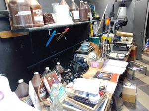 lot 433 image: Photography darkroom and ALL the contents, cabinet and more Massive Lot