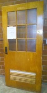 lot 237 image: Antique 9 Window Solid Core Door