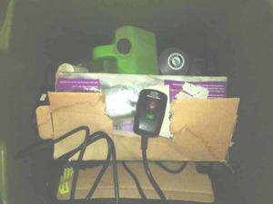 lot 707 image: Theater Props  vintage, antiques and more. Fog Machine with chemical. Loc 3-Prop Rm