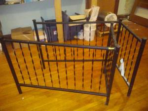 lot 710 image: Metal Railings  L shaped. 51 x 27in. Loc 3-Prop Rm