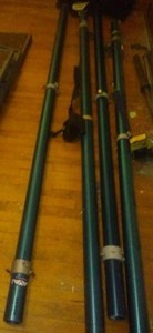 lot 732 image: Volleyball with Floor stands with 2 NEW mounting base and covers includes netting. Loc 3- D Rm