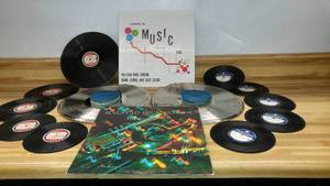 lot 695 image: Vintage Vinyl 1963 Master Record, Labels and Jacket Cover of Sound of Music Production PLUS 1940s  1970s Misc. School Vinyl records. Loc Admin
