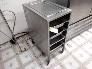 lot 35 image: Stainless Steel Pan Cart with Pans,...
