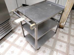 lot 32 image: Lakeside Stainless Steel Cart, 18 ...