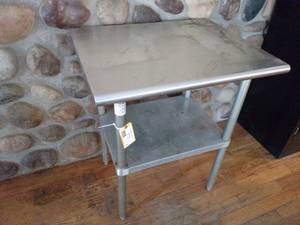 lot 21 image: Stainless Steel Table, 30 x 24 x ...