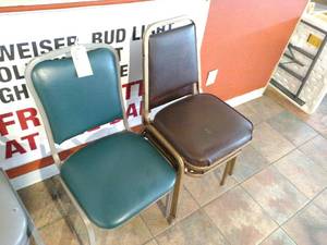 lot 65 image: (3) Asstd Stack Chairs...