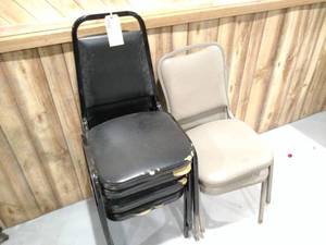 lot 74 image: (5) Asstd Stack Chairs...
