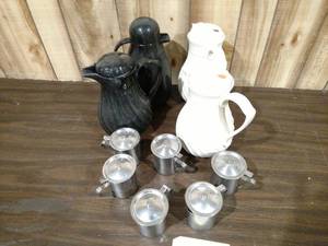 lot 80 image: Coffee Carafes & Cream Dispensers...
