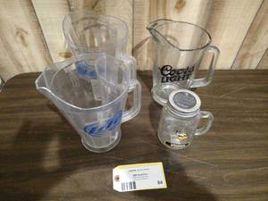 lot 84 image: (3) Pitchers & Vikings Jar...