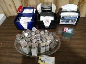 lot 92 image: Napkin Dispensers & Shakers...