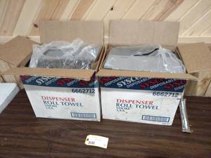 lot 97 image: (2) NewUnused Roll Towel Dispenser...
