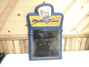 lot 103 image: Miller Lite Chalk Board 21x35...