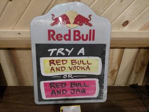 lot 106 image: Redbull Sign 18x23...