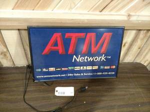 lot 107 image: ATM Lighted Sign 22x14...